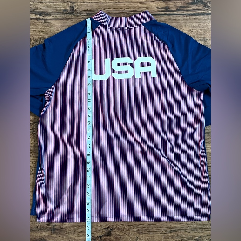 Nike Pro Elite Team USA Track & Field Half Zip Pullover Made In USA size wmns L - Picture 7 of 7